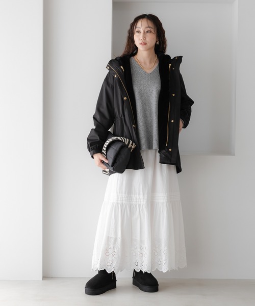 【はるはる】3way ホワイトレーベル ダウン付き マウンテンパーカーS 大人リュクス3WAYマンパ/582294（マウンテンパーカー）｜Elura