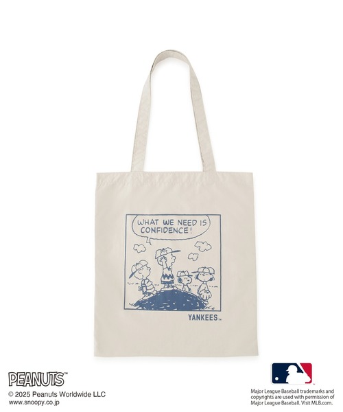 ✴スヌーピー✴PEANUTS×MLB✴ロサンゼルスドジャース✴トートバッグ✴ Peanuts Snoopy Large Tote Bag Baseball Cartoon Ladies Zip