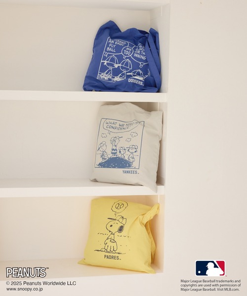 PEANUTS×MLB COLLECTION by ROPE' PICNIC】プリントトートバッグ