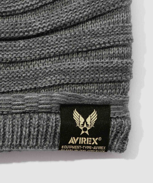 AVIREX（アヴィレックス）の「AVIREX バルーンニットワッチ（ニットキャップ/ビーニー・メンズ・ブラック/グレー・FREE）」の6枚目の写真