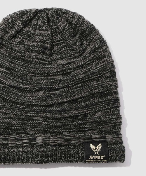 AVIREX（アヴィレックス）の「AVIREX バルーンニットワッチ（ニットキャップ/ビーニー・メンズ・ブラック/グレー・FREE）」の4枚目の写真