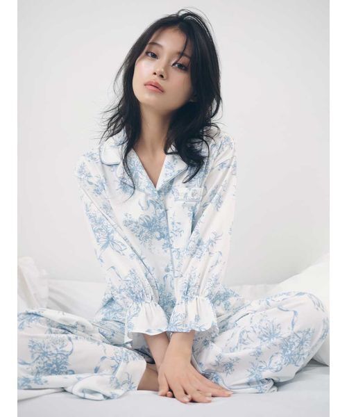 2025新作 SNIDEL  カットレーヨン開襟シャツ 上下セット 接触冷感】カットレーヨン開襟シャツ(シャツ＆ブラウス)｜スナイデル