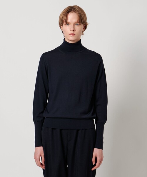 LOEFF（ロエフ）の「＜LOEFF＞ハイゲージ タートルネック ニット（ニット/セーター・レディース・オリーブ/ホワイト/ネイビー・FREE）」の16枚目の写真