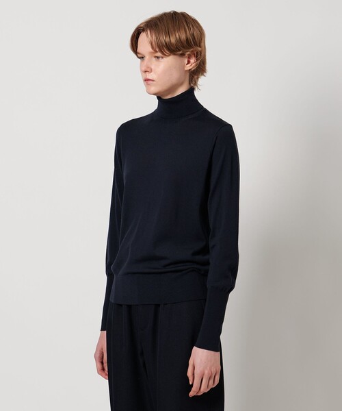 LOEFF（ロエフ）の「＜LOEFF＞ハイゲージ タートルネック ニット（ニット/セーター・レディース・オリーブ/ホワイト/ネイビー・FREE）」の17枚目の写真