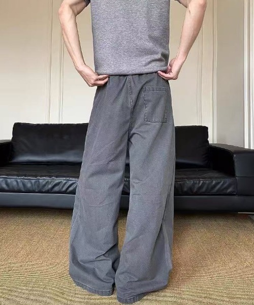 FreeZone(フリーゾーン)の「カラーボタンデザイン ワイドパンツ(カーゴパンツ・メンズ・ブラウン/グレー・L/M/S)」の18枚目の写真
