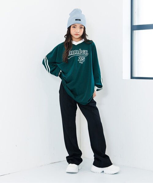 algy（アルジー）の「スムースBIGロンT（Tシャツ/カットソー・キッズ・オフホワイト/ブルー/グリーン・SMALL/MEDIUM/XX-SMALL/X-SMALL）」の4枚目の写真