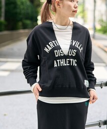 【WEB限定・DISCUS(ディスカス) 】スキッパーUネック裏毛スウェット