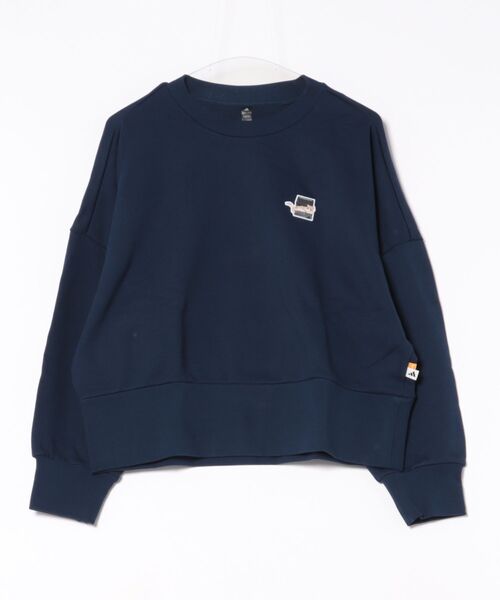 adidas（アディダス）の「《adidas》53 WCATｸﾞﾗﾌｨｯｸｸﾙｰSWT（スウェット・レディース・ホワイト系その他/ダークブルー・L/M/S/XL）」の2枚目の写真