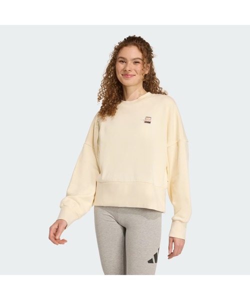 adidas（アディダス）の「《adidas》53 WCATｸﾞﾗﾌｨｯｸｸﾙｰSWT（スウェット・レディース・ホワイト系その他/ダークブルー・L/M/S/XL）」の4枚目の写真