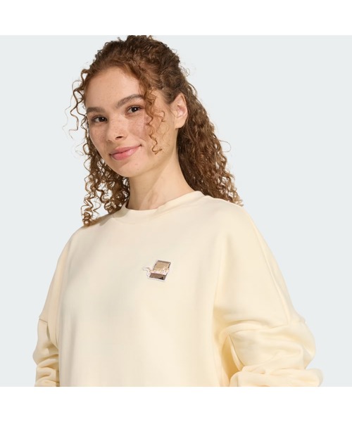 adidas（アディダス）の「《adidas》53 WCATｸﾞﾗﾌｨｯｸｸﾙｰSWT（スウェット・レディース・ホワイト系その他/ダークブルー・L/M/S/XL）」の9枚目の写真