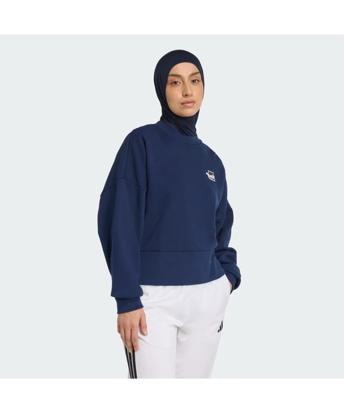 adidas（アディダス）の「《adidas》53 WCATｸﾞﾗﾌｨｯｸｸﾙｰSWT（スウェット・レディース・ホワイト系その他/ダークブルー・L/M/S/XL）」の13枚目の写真
