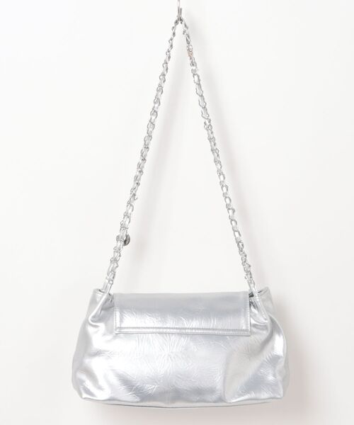 Burner(バーナー)の「【OKUOKU 0909】フェイクレザー チェーンフラップ ショルダーバッグ oku-bag-6-31【RBTS】(ショルダーバッグ・レディース・シルバー/ブラック・FREE)」の3枚目の写真