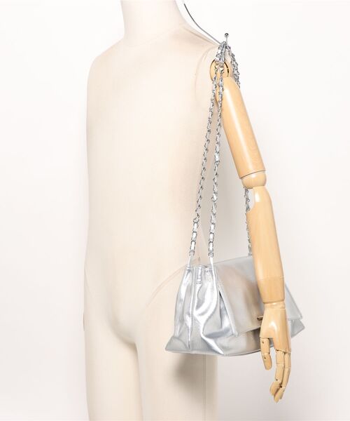 Burner(バーナー)の「【OKUOKU 0909】フェイクレザー チェーンフラップ ショルダーバッグ oku-bag-6-31【RBTS】(ショルダーバッグ・レディース・シルバー/ブラック・FREE)」の7枚目の写真