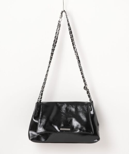 Burner(バーナー)の「【OKUOKU 0909】フェイクレザー チェーンフラップ ショルダーバッグ oku-bag-6-31【RBTS】(ショルダーバッグ・レディース・シルバー/ブラック・FREE)」の8枚目の写真