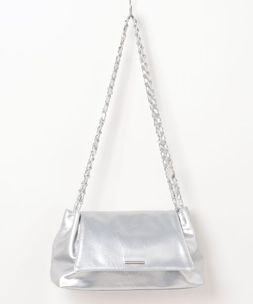 Burner(バーナー)の「【OKUOKU 0909】フェイクレザー チェーンフラップ ショルダーバッグ oku-bag-6-31【RBTS】(ショルダーバッグ・レディース・シルバー/ブラック・FREE)」の9枚目の写真