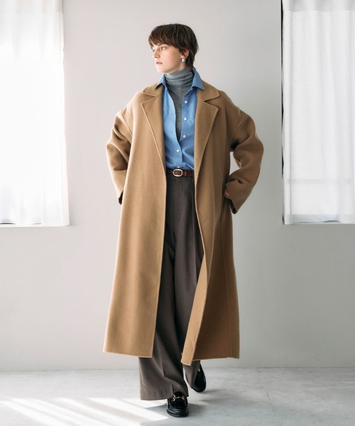ウールメルトンロングリバーコート（その他アウター）｜N.O.R.C