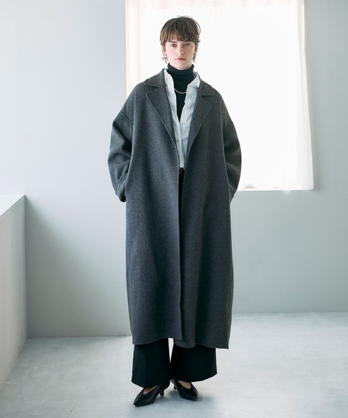 ウールメルトンロングリバーコート（その他アウター）｜N.O.R.C
