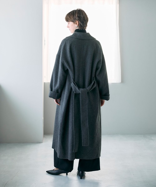 ウールメルトンロングリバーコート（その他アウター）｜N.O.R.C