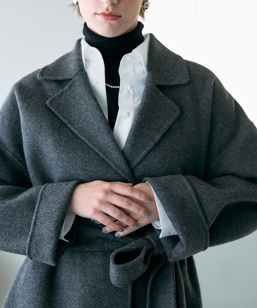 ウールメルトンロングリバーコート（その他アウター）｜N.O.R.C