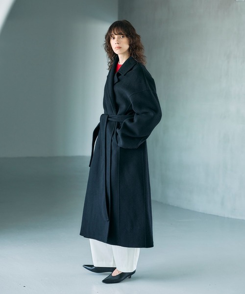 ウールメルトンロングリバーコート（その他アウター）｜N.O.R.C