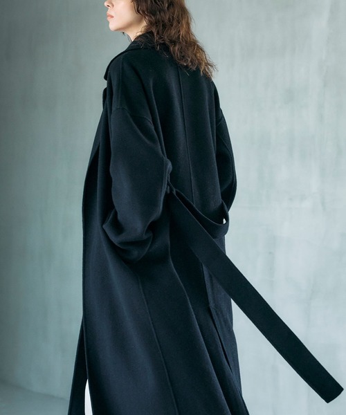 ウールメルトンロングリバーコート（その他アウター）｜N.O.R.C
