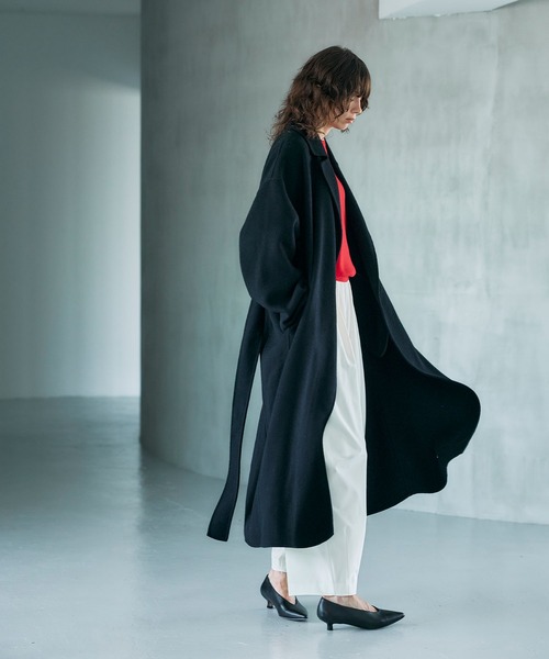 ウールメルトンロングリバーコート（その他アウター）｜N.O.R.C