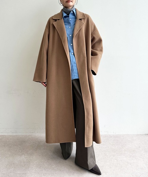 ウールメルトンロングリバーコート（その他アウター）｜N.O.R.C