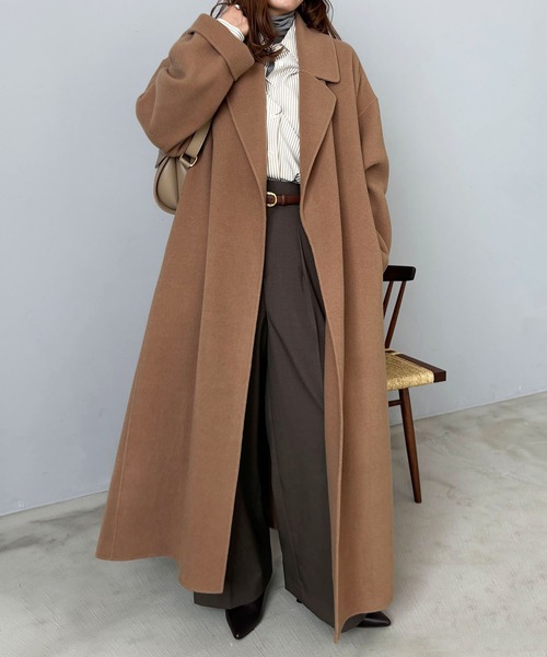 ウールメルトンロングリバーコート（その他アウター）｜N.O.R.C