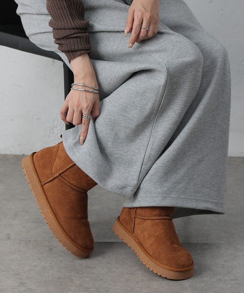 COLONY 2139（コロニートゥーワンスリーナイン）の「ムートンブーツ（ブーツ・レディース・ブラウン/キャメル/ブラック・MEDIUM/LARGE）」の8枚目の写真