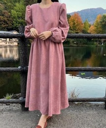 レディースのワンピース（ピンク/桃色系・コーデュロイ