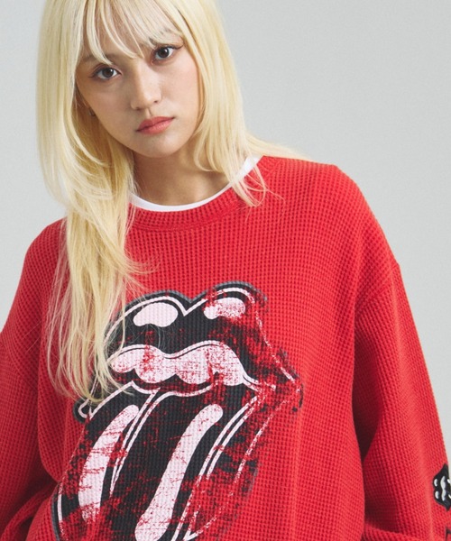 JACKROSE（ジャックローズ）の「B-TRS-Lips&Tongue サーマルLSTEE（Tシャツ/カットソー・メンズ・ホワイト/レッド/ブラック・M/L）」の3枚目の写真