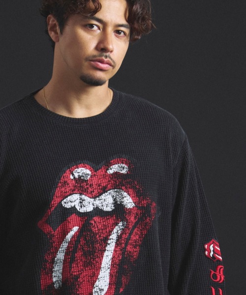 JACKROSE（ジャックローズ）の「B-TRS-Lips&Tongue サーマルLSTEE（Tシャツ/カットソー・メンズ・ホワイト/レッド/ブラック・M/L）」の2枚目の写真