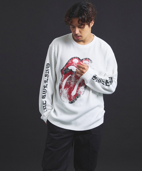 JACKROSE（ジャックローズ）の「B-TRS-Lips&Tongue サーマルLSTEE（Tシャツ/カットソー・メンズ・ホワイト/レッド/ブラック・M/L）」の4枚目の写真