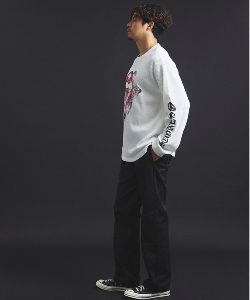 JACKROSE（ジャックローズ）の「B-TRS-Lips&Tongue サーマルLSTEE（Tシャツ/カットソー・メンズ・ホワイト/レッド/ブラック・M/L）」の5枚目の写真