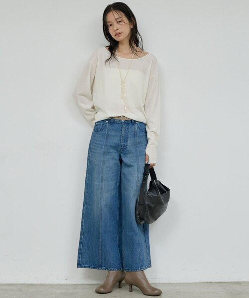 GALLARDAGALANTE（ガリャルダガランテ）の「【手洗い可】メリノウールニットプルオーバー（ニット/セーター・レディース・グレー/オフホワイト/ピンク/ブルー・FREE）」の11枚目の写真