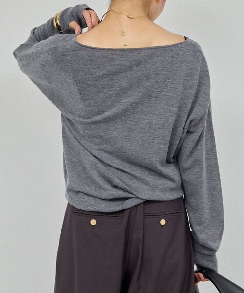 GALLARDAGALANTE（ガリャルダガランテ）の「【手洗い可】メリノウールニットプルオーバー（ニット/セーター・レディース・グレー/オフホワイト/ピンク/ブルー・FREE）」の16枚目の写真