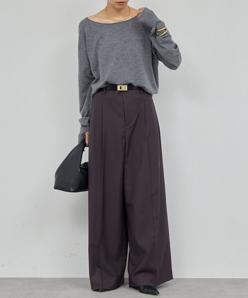 GALLARDAGALANTE（ガリャルダガランテ）の「【手洗い可】メリノウールニットプルオーバー（ニット/セーター・レディース・グレー/オフホワイト/ピンク/ブルー・FREE）」の17枚目の写真