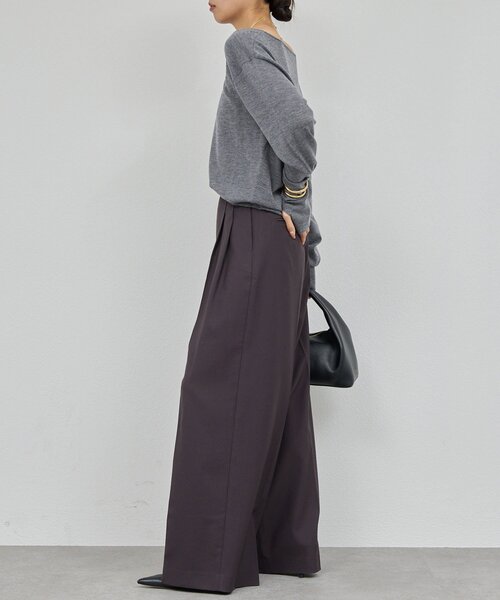 GALLARDAGALANTE（ガリャルダガランテ）の「【手洗い可】メリノウールニットプルオーバー（ニット/セーター・レディース・グレー/オフホワイト/ピンク/ブルー・FREE）」の18枚目の写真