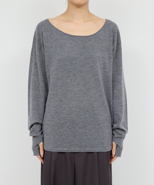 GALLARDAGALANTE（ガリャルダガランテ）の「【手洗い可】メリノウールニットプルオーバー（ニット/セーター・レディース・グレー/オフホワイト/ピンク/ブルー・FREE）」の19枚目の写真