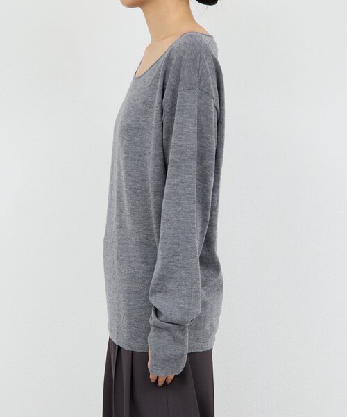 GALLARDAGALANTE（ガリャルダガランテ）の「【手洗い可】メリノウールニットプルオーバー（ニット/セーター・レディース・グレー/オフホワイト/ピンク/ブルー・FREE）」の20枚目の写真