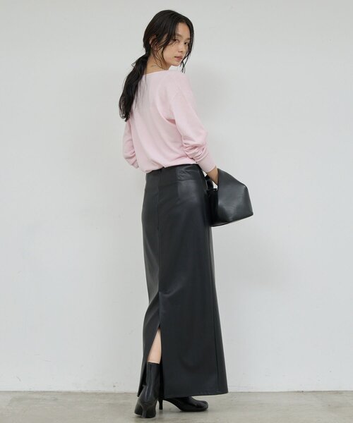 GALLARDAGALANTE（ガリャルダガランテ）の「【手洗い可】メリノウールニットプルオーバー（ニット/セーター・レディース・グレー/オフホワイト/ピンク/ブルー・FREE）」の5枚目の写真