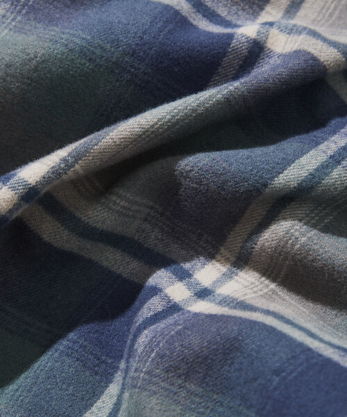 PENDLETON（ペンドルトン）の「PENDLETON/ペンドルトン 別注 コットンシャギー オープンカラー チェックロングスリーブシャツ（シャツ/ブラウス・メンズ・ネイビー/ブラウン/ナチュラル・MEDIUM/LARGE）」の15枚目の写真