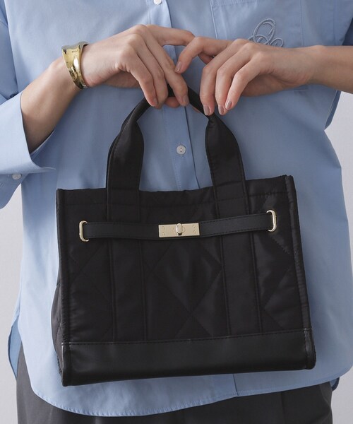 OPAQUE.CLIP（オペークドットクリップ）の「【2WAY】ダイヤキルティングスクエアミドルショルダーバッグ（ショルダーバッグ・レディース・ブラウン系その他/チャコールグレー/ブラック・00）」の2枚目の写真