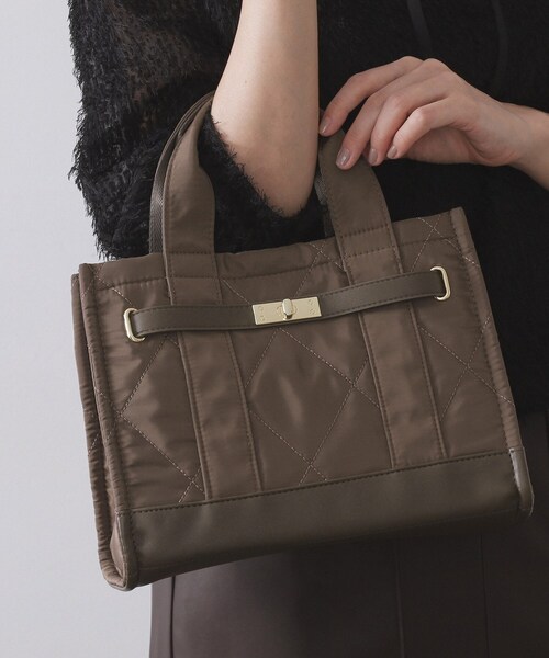 OPAQUE.CLIP（オペークドットクリップ）の「【2WAY】ダイヤキルティングスクエアミドルショルダーバッグ（ショルダーバッグ・レディース・ブラウン系その他/チャコールグレー/ブラック・00）」の10枚目の写真
