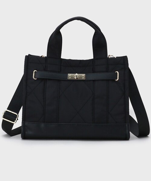 OPAQUE.CLIP（オペークドットクリップ）の「【2WAY】ダイヤキルティングスクエアミドルショルダーバッグ（ショルダーバッグ・レディース・ブラウン系その他/チャコールグレー/ブラック・00）」の13枚目の写真