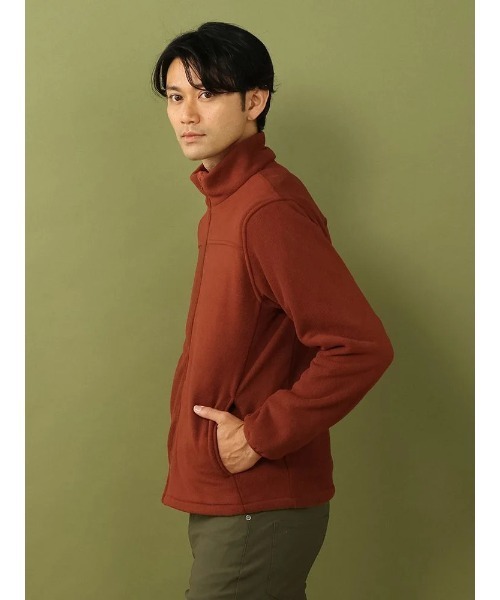 HARUYAMA(ハルヤマ)の「【発熱】長袖 フリース ジャケット サーモソーラー素材使用(ブルゾン・メンズ・チャコールグレー/ネイビー/オレンジ・S/M/L)」の17枚目の写真