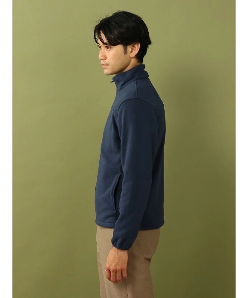 HARUYAMA(ハルヤマ)の「【発熱】長袖 フリース ジャケット サーモソーラー素材使用(ブルゾン・メンズ・チャコールグレー/ネイビー/オレンジ・S/M/L)」の9枚目の写真