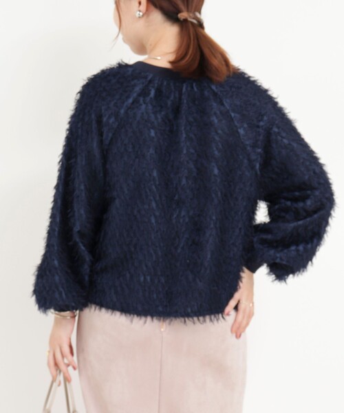 MICO COULIER（ミコクリエ）の「フェザージャガードブルゾン（ブルゾン・レディース・チャコールグレー/ベビーピンク/ネイビー・38）」の9枚目の写真