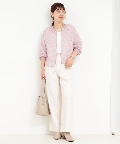 MICO COULIER（ミコクリエ）の「フェザージャガードブルゾン（ブルゾン・レディース・チャコールグレー/ベビーピンク/ネイビー・38）」の11枚目の写真