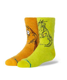 STANCE（スタンス）の「STANCE/スタンス キッズ 靴下 ソックス GRINCH AND MAX KIDS K555D25GRI#GRN（ソックス/靴下・キッズ）」